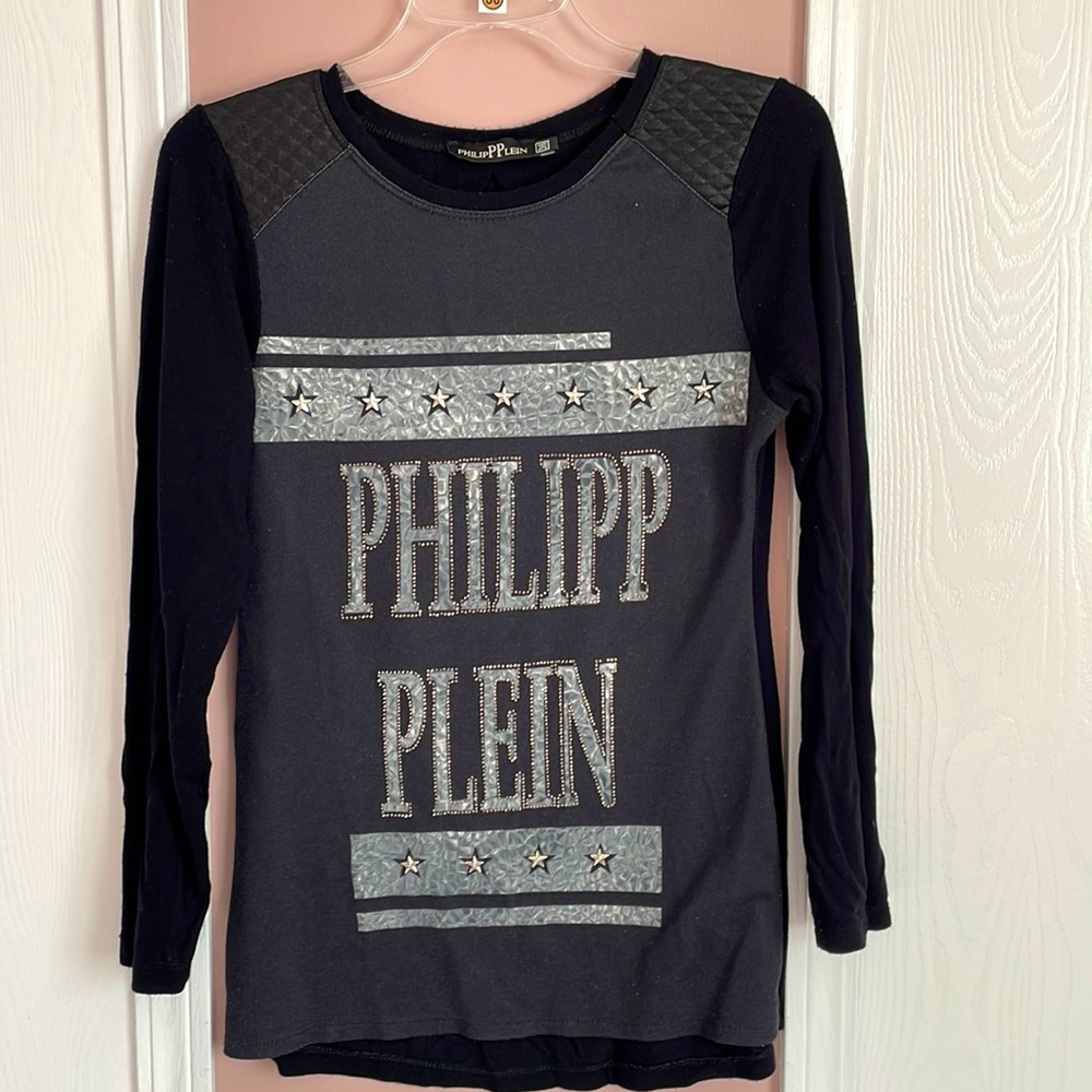 Top PHILIPP PLEIN , Black/Grey, Size S/M